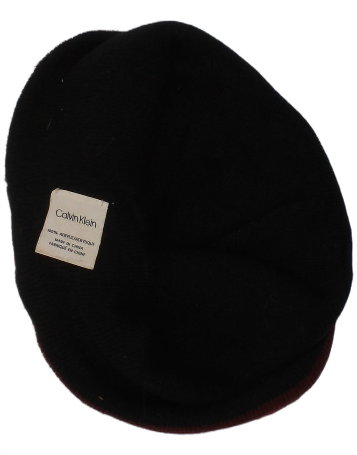 Calvin Klein Bonnet pour homme Taille unique Acrylique Bordeaux