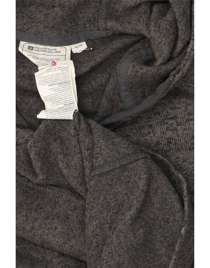 Mountain Warehouse Pull à capuche zippé pour homme XL en polyester moucheté gris