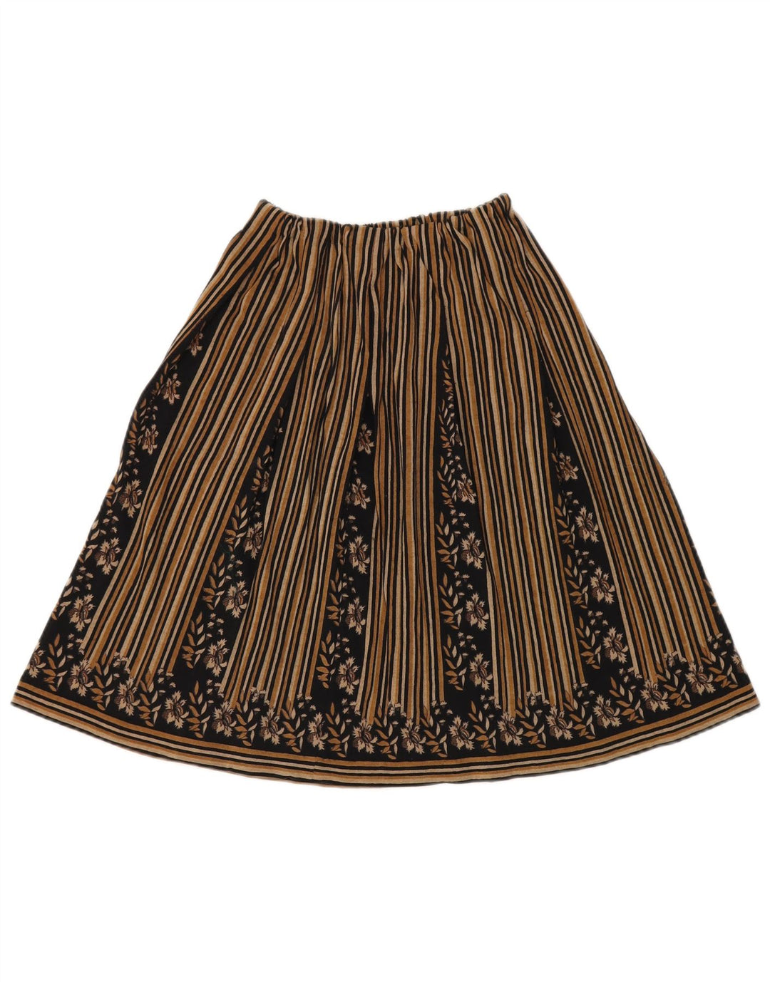 vintage Femme A-Line Jupe W30 Moyen Noir Rayé