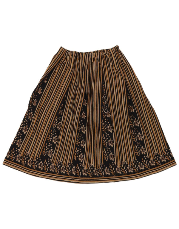 vintage Femme A-Line Jupe W30 Moyen Noir Rayé