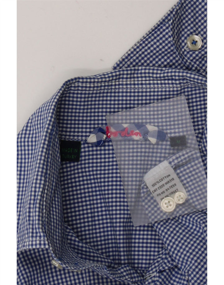 Chemise Boden homme en coton vichy bleu moyen