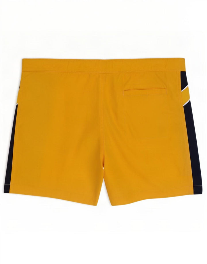 Champion Short de Bain Graphique Homme Jaune Moyen Polyester Colorblock