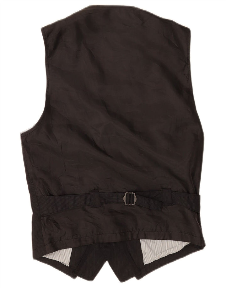 Zara Homme Gilet XS Noir Pinstripe Polyester