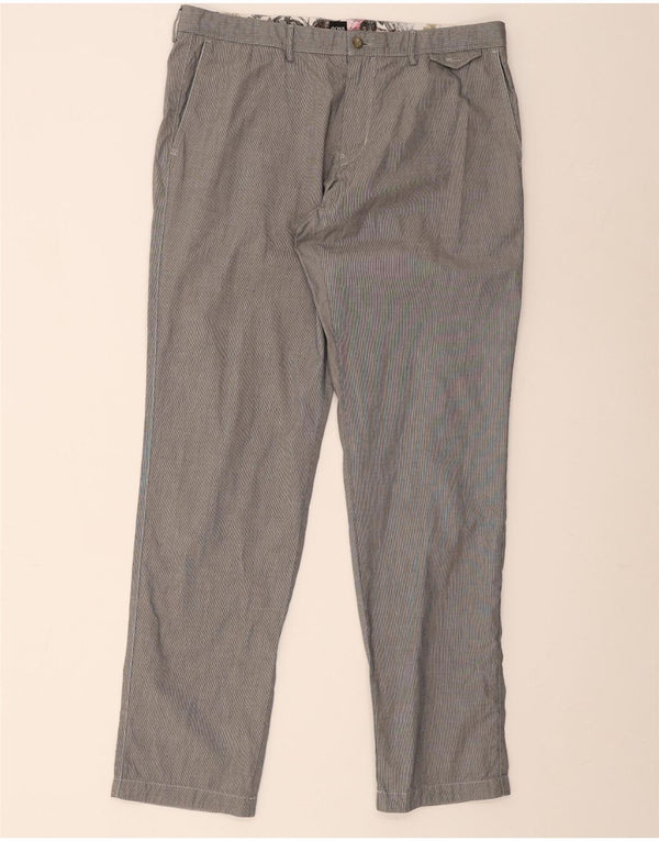 Hugo Boss Pantalon chino coupe classique pour homme IT 52 XL W38 L32 Gris à fines rayures