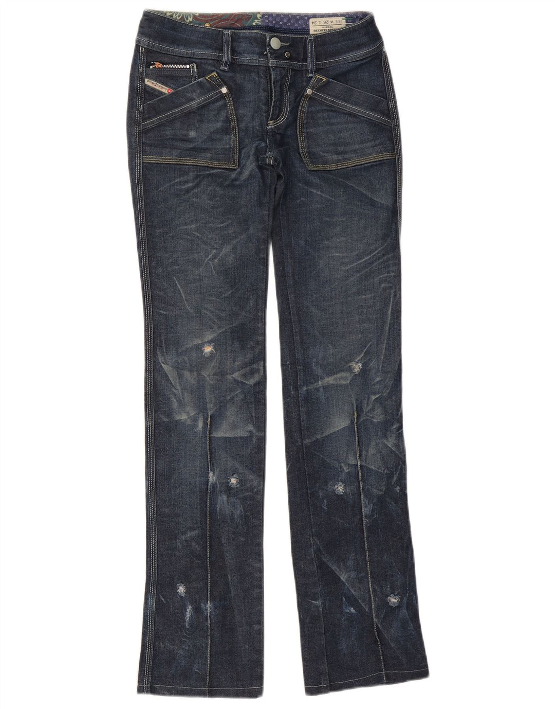 DIESEL Jean Reckfly Bootcut Femme W26 L32 Bleu Marine Coton