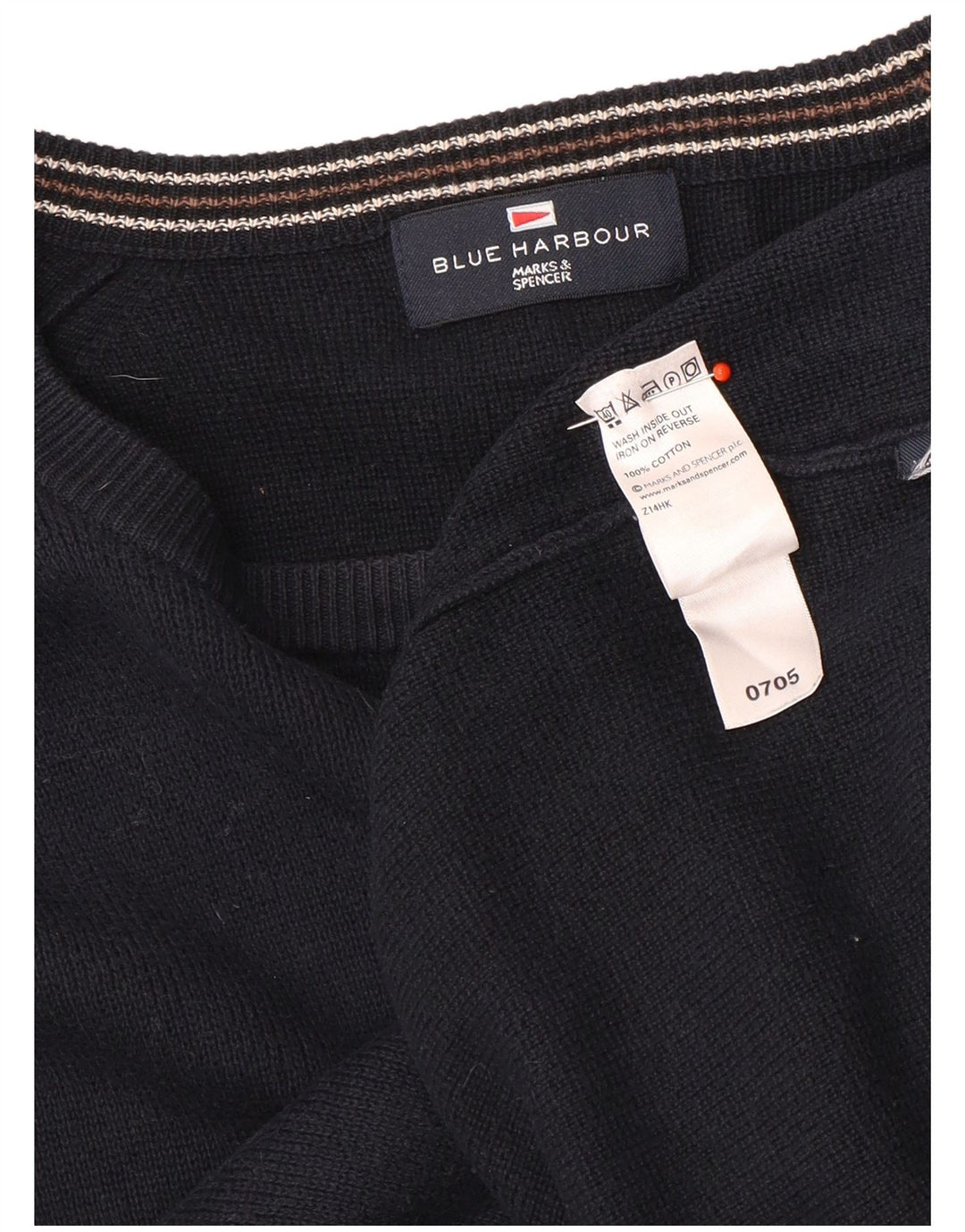 Marks & Spencer Pull Autograph Boat Neck Jumper Homme Bleu Marine Moyen