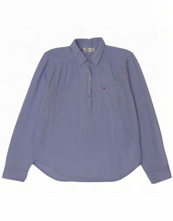 Hollister Chemise pull pour femme UK 14 Bleu moyen Coton