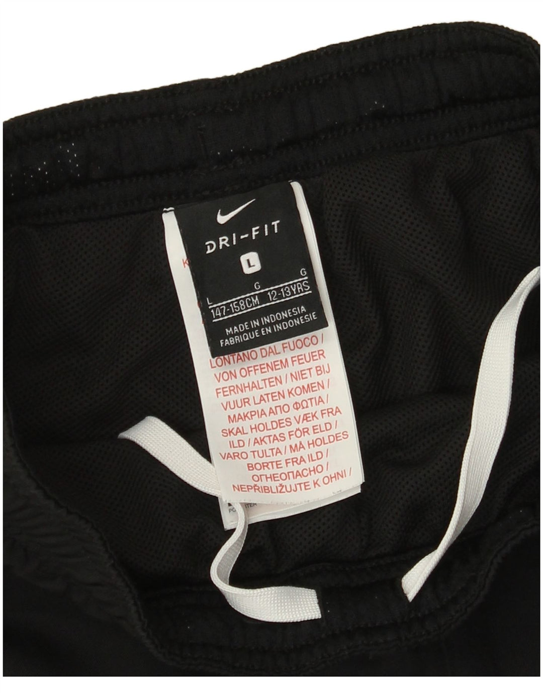 Nike Pantalon coupe-vent Dri Fit pour garçon 12-13 ans Large Noir Polyester