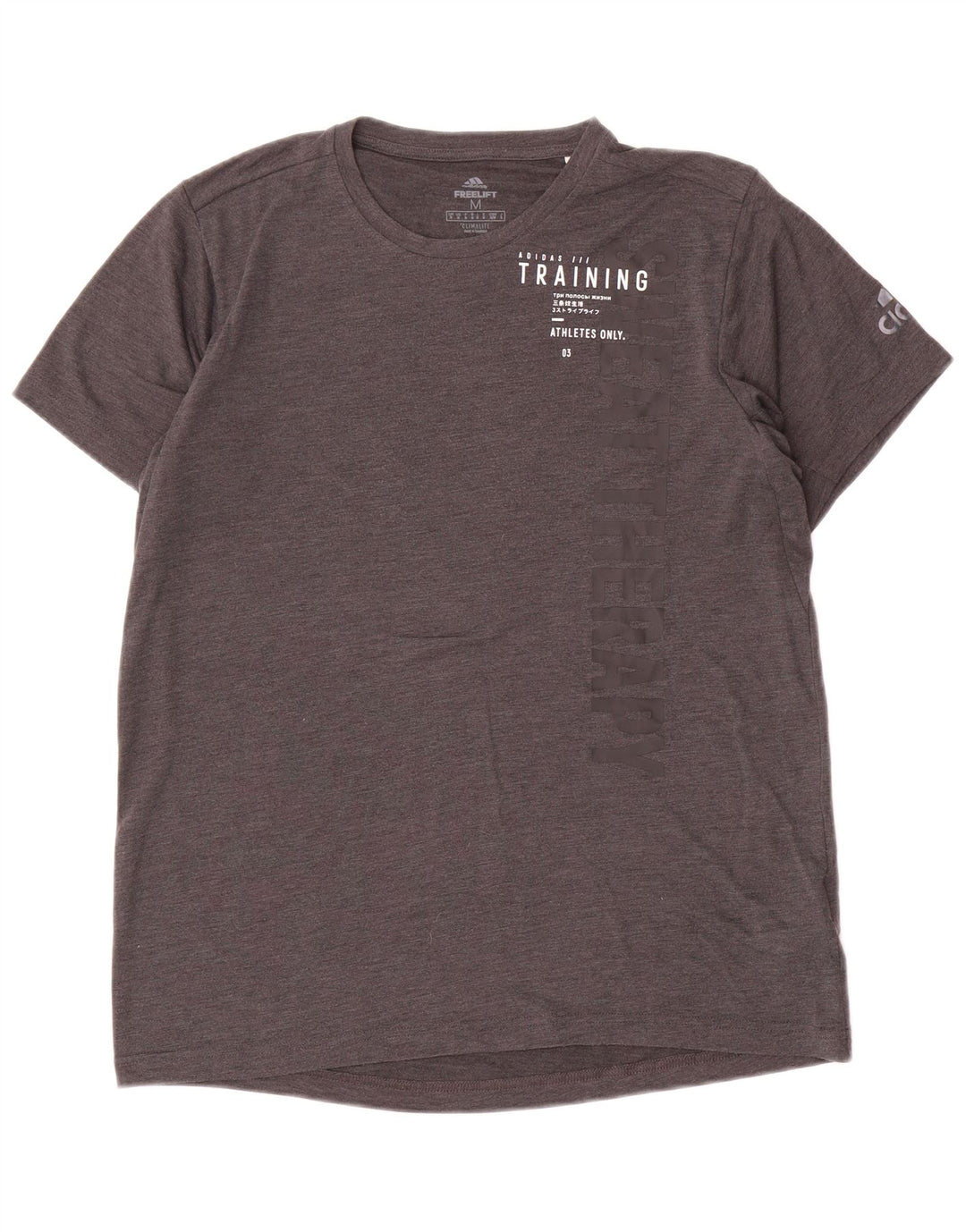 Adidas T-Shirt Climalite Graphic Homme Gris Moyen Polyester