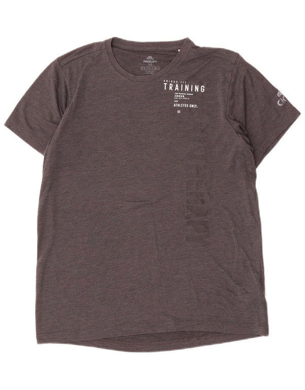 Adidas T-Shirt Climalite Graphic Homme Gris Moyen Polyester