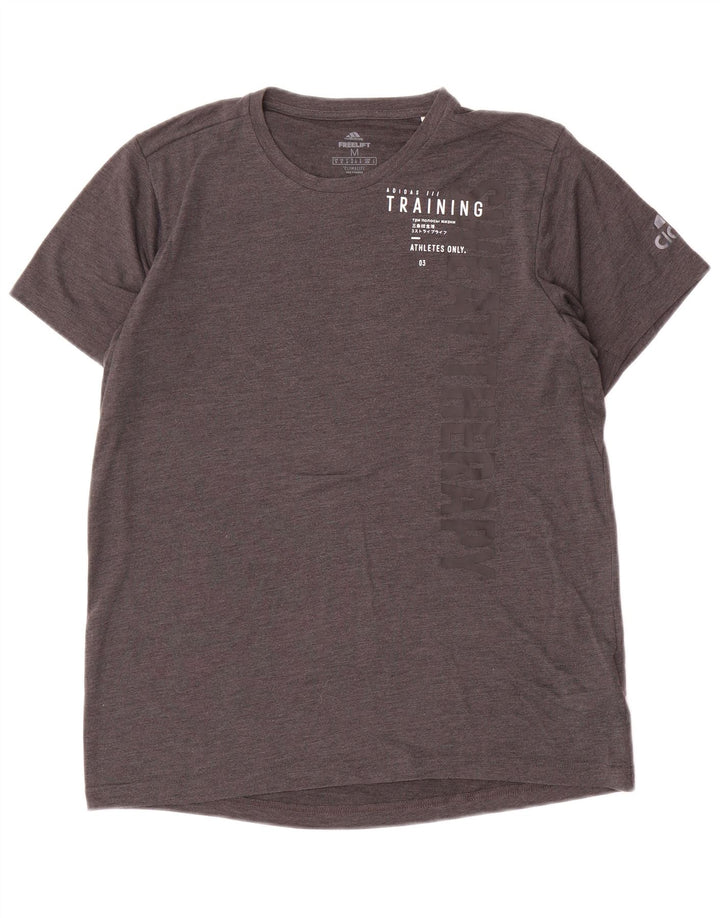 Adidas T-Shirt Climalite Graphic Homme Gris Moyen Polyester