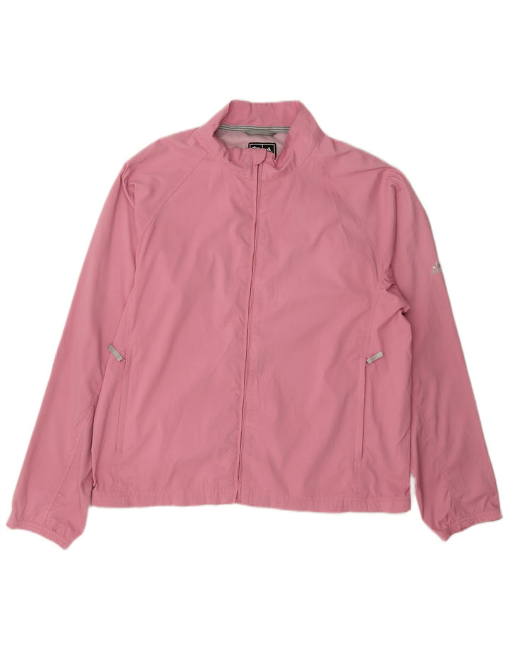 Adidas Femmes Clima Proof Survêtement Top Veste UK 14 Rose Moyen Polyester