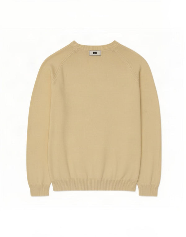 Zara Pull surdimensionné à col bateau pour femme UK 14 en coton jaune moyen