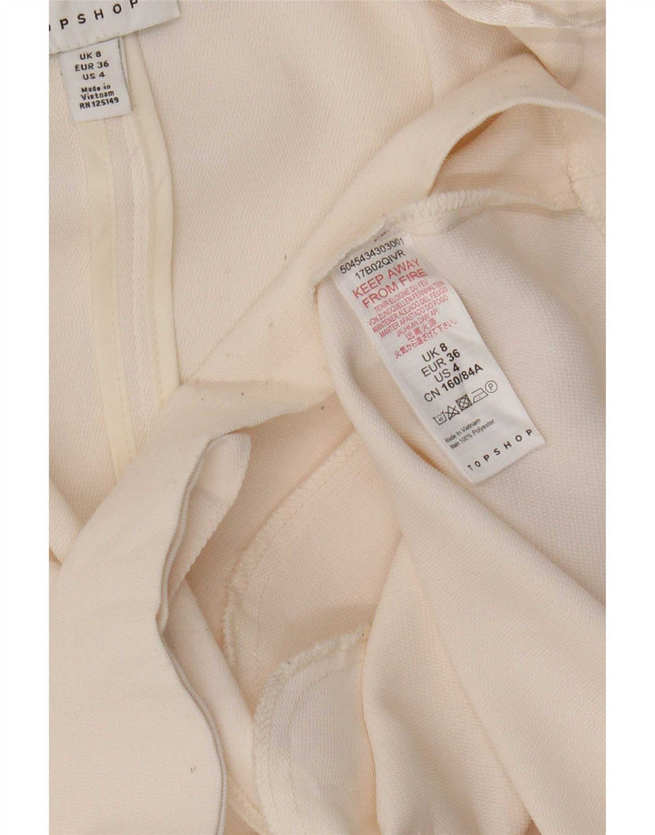 Topshop Veste blazer surdimensionnée à 1 bouton pour femme UK 8 Small Blanc cassé