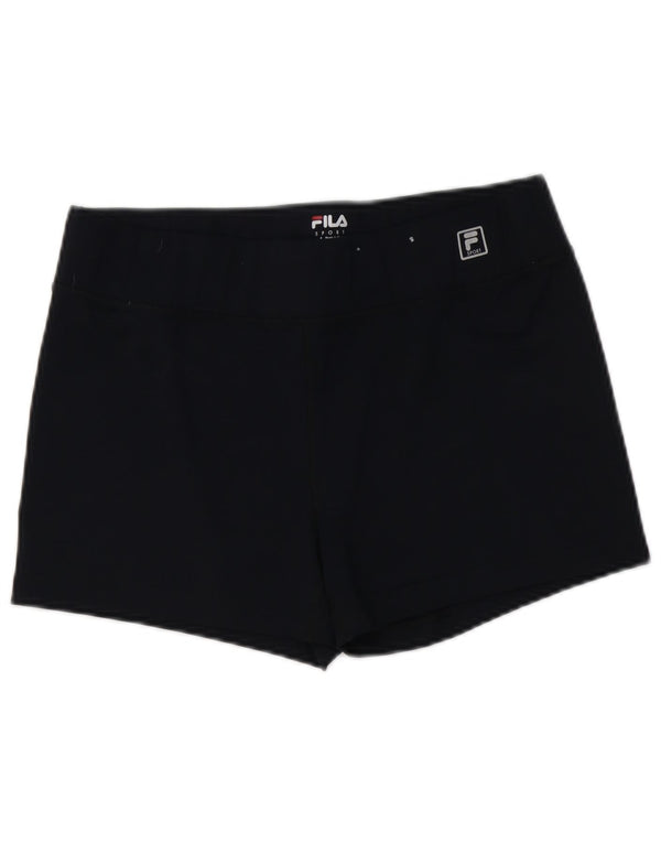 FILA Short de sport pour femme UK 14 Large Bleu marine Polyester