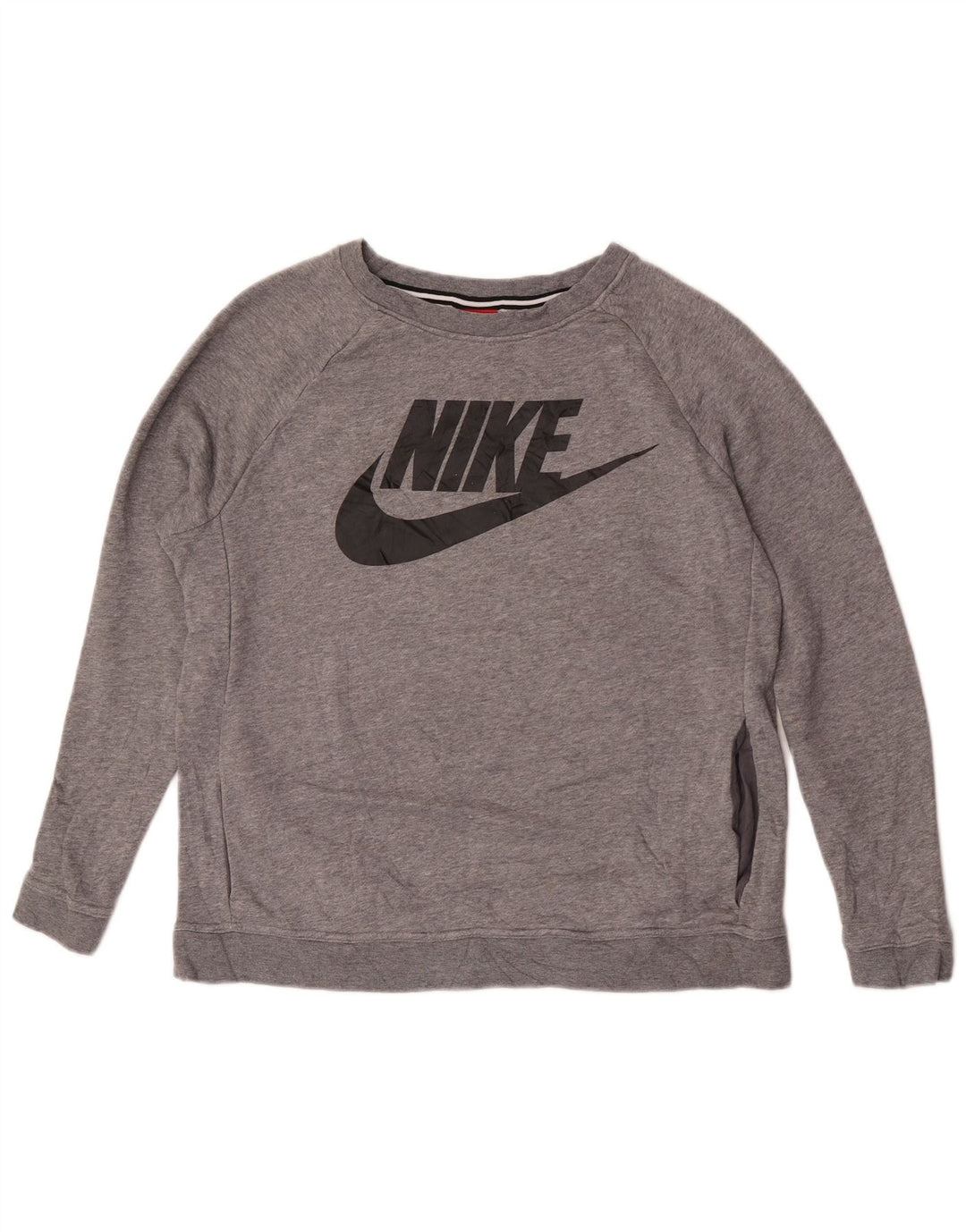 Nike Sweat-shirt graphique pour femme UK 14 Gris moyen en coton moucheté