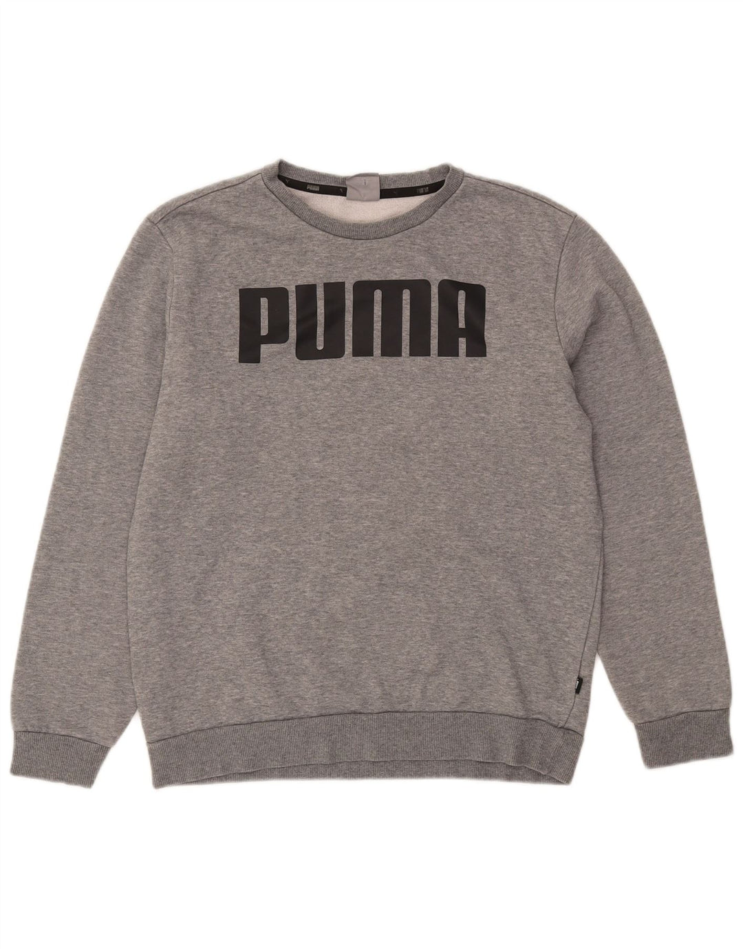 Puma Sweat-Shirt Graphique Homme Gris Moyen Moucheté Coton