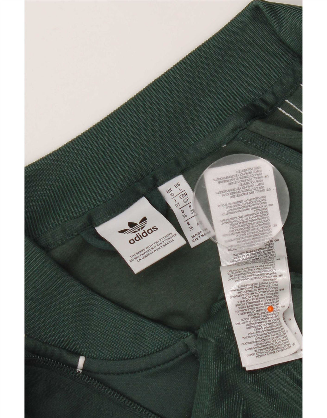 Adidas Veste de survêtement coupe régulière pour femme UK 10 Petit Vert Polyester