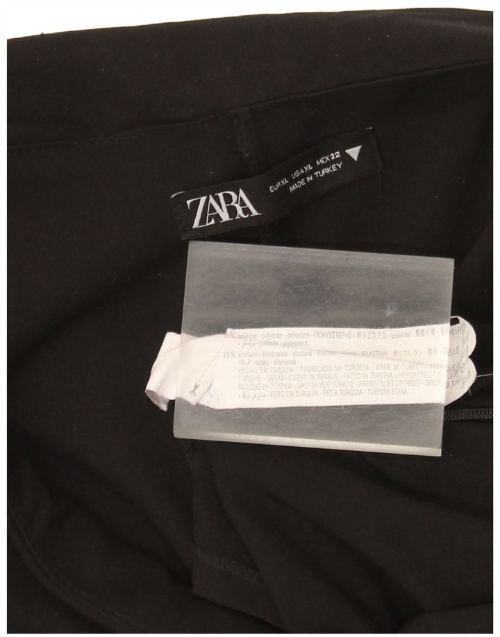 Zara Jupe-short Femme UK 18 XL Noir Polyester