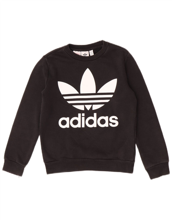Adidas Sweat-Shirt Graphique Garçon 9-10 Ans Noir Coton