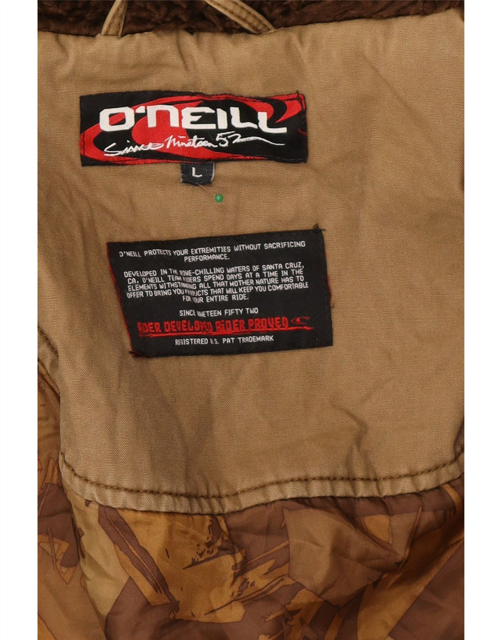 O'Neill Veste utilitaire à capuche pour homme UK 40 Large Beige Coton