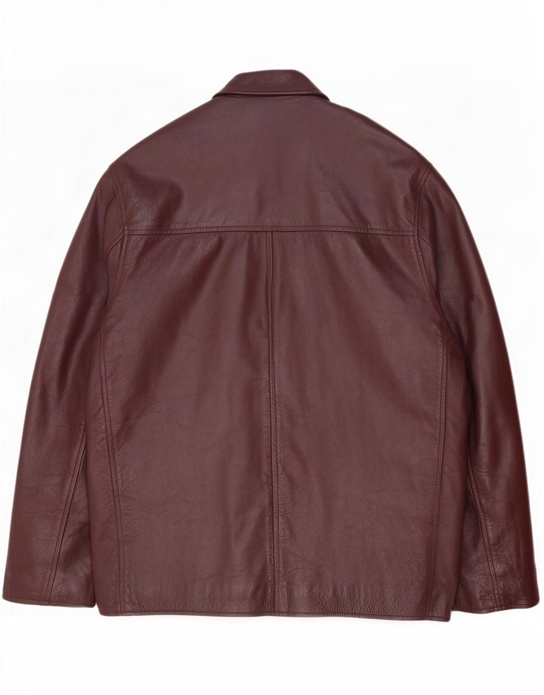 Route 66 Veste en cuir pour homme UK 40 Large Bordeaux