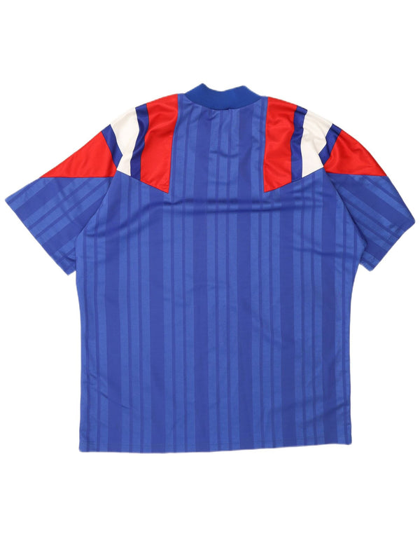 Adidas Maillot de football France Domicile 1992-1993 pour homme UK 48/50 XL Bleu Sports