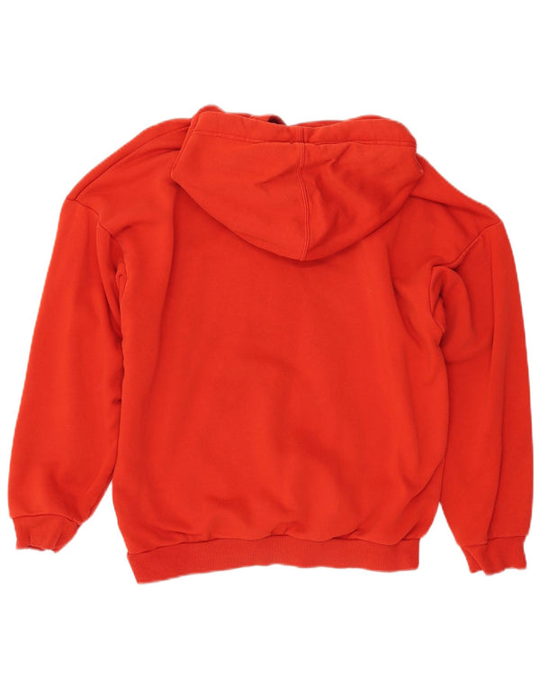ADIDAS Pull à capuche graphique surdimensionné pour femme UK 10 Petit coton orange
