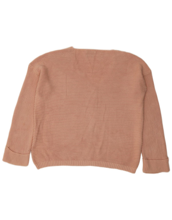 Massimo Dutti Pull col V pour femme UK 16 Large Rose