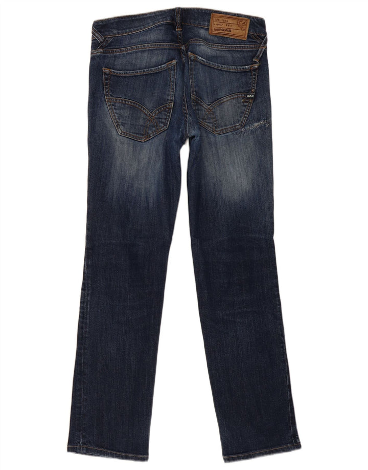 Gas Jean droit femme W30 L29 bleu coton