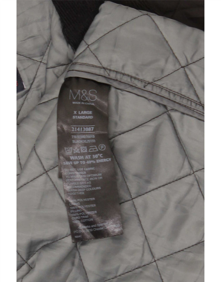 Marks & Spencer Veste matelassée pour homme UK 42 XL Noir Polyester