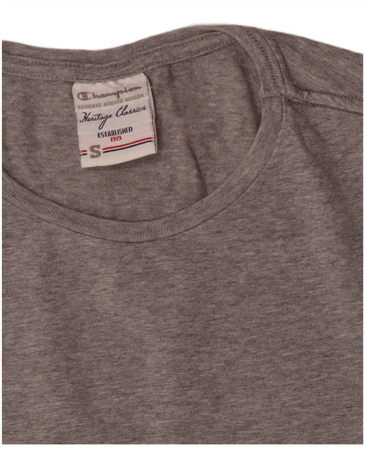 CHAMPION Haut Heritage Classics à manches longues pour femme UK 10 Small Gris