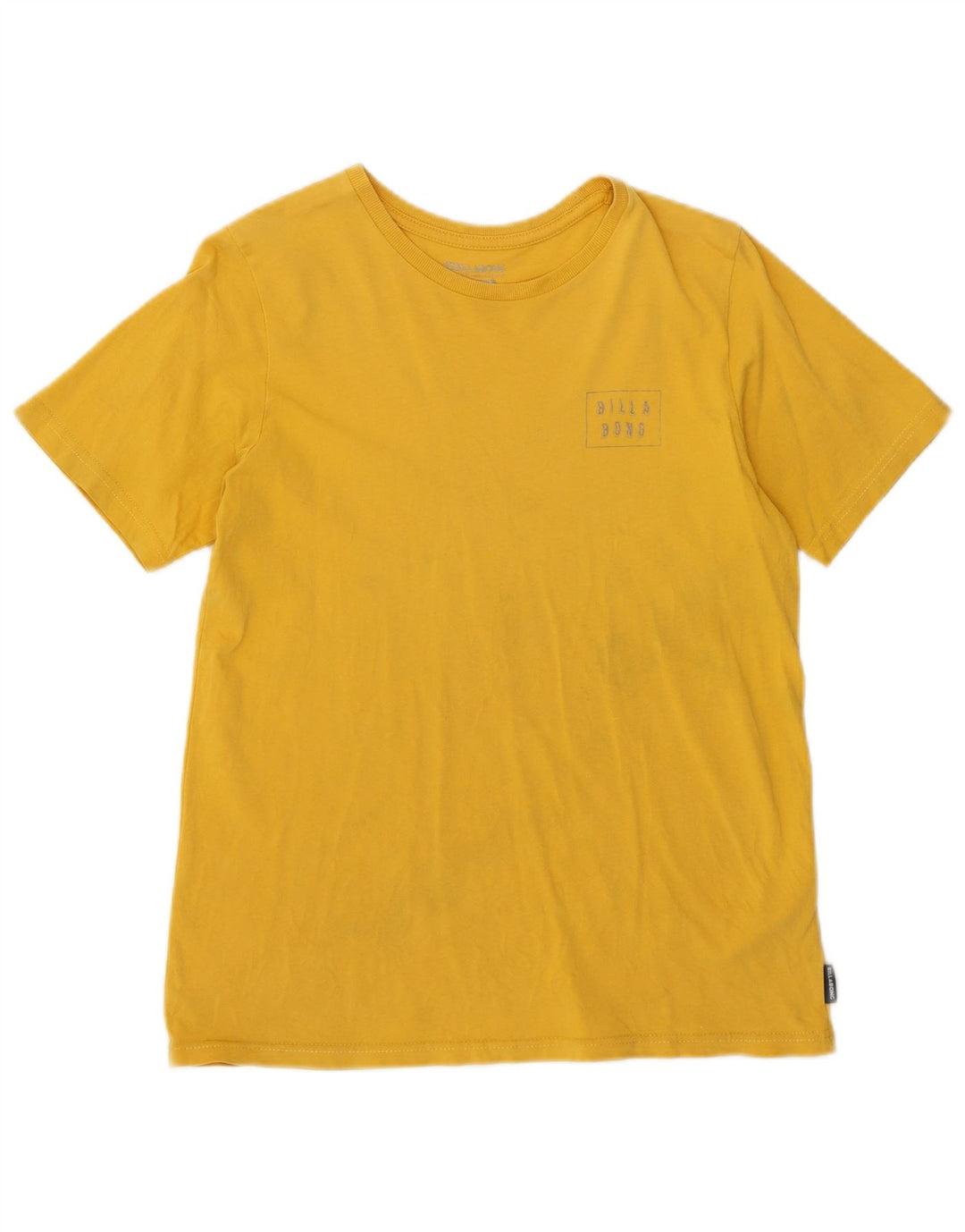 Billabong Womens Graphic T-Shirt Top UK 12 Coton Jaune Moyen