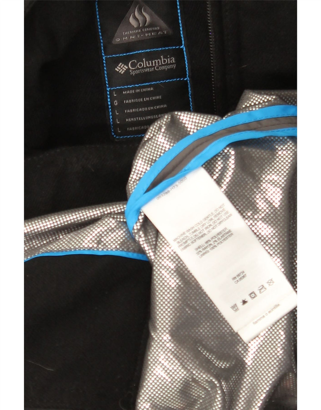 COLUMBIA Trench-coat à capuche Omni-Heat pour femme UK 14 Large Noir Polyester