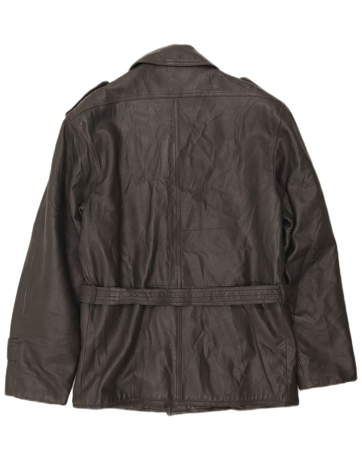 veste en cuir militaire vintage pour homme UK 38 Gris moyen