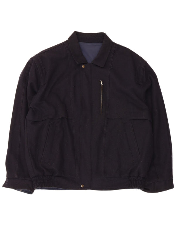 Veste Bomber Homme Vintage UK 42 XL Bleu Marine