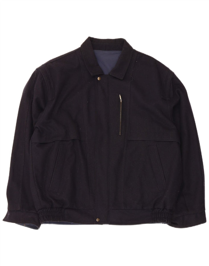 Veste Bomber Homme Vintage UK 42 XL Bleu Marine