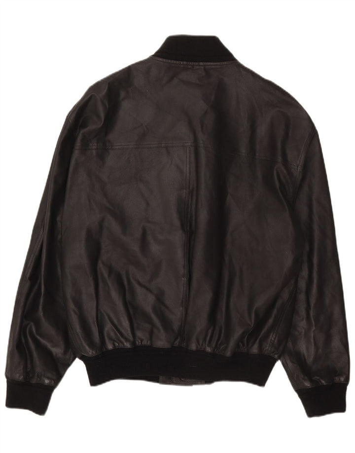 veste en cuir homme vintage IT 48 Medium Noir