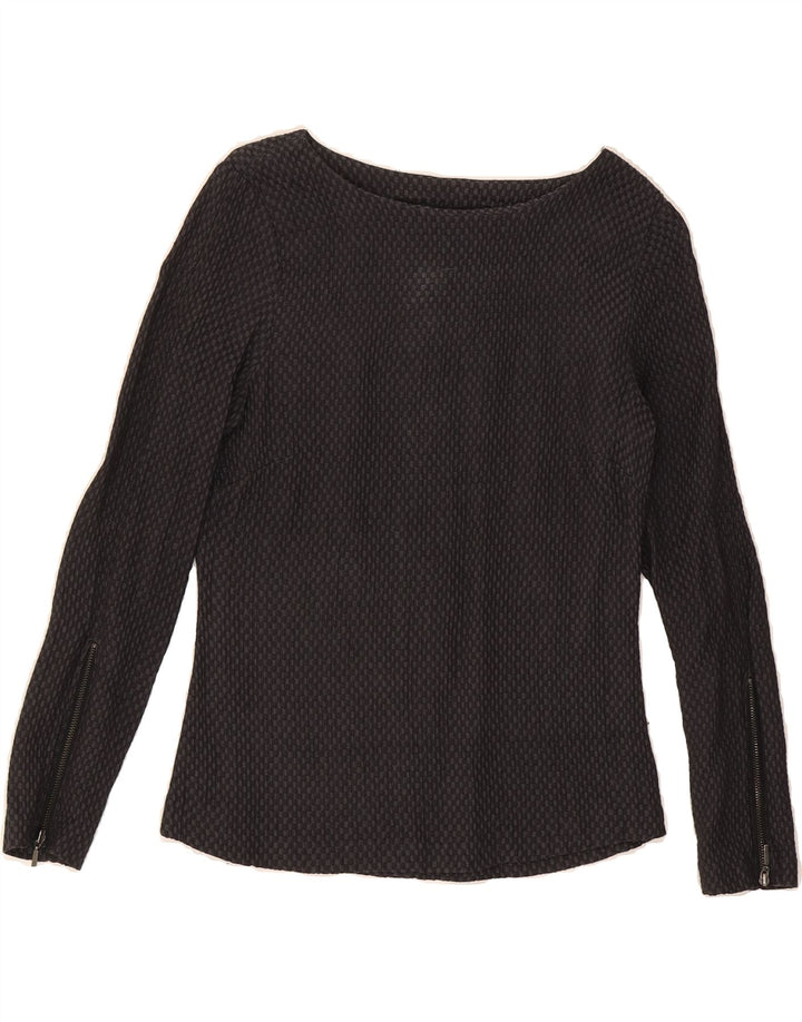 ZARA Womens Top Long Sleeve UK 10 Small Grey Vintage Zara and Second-Hand Zara from Messina Hembry 