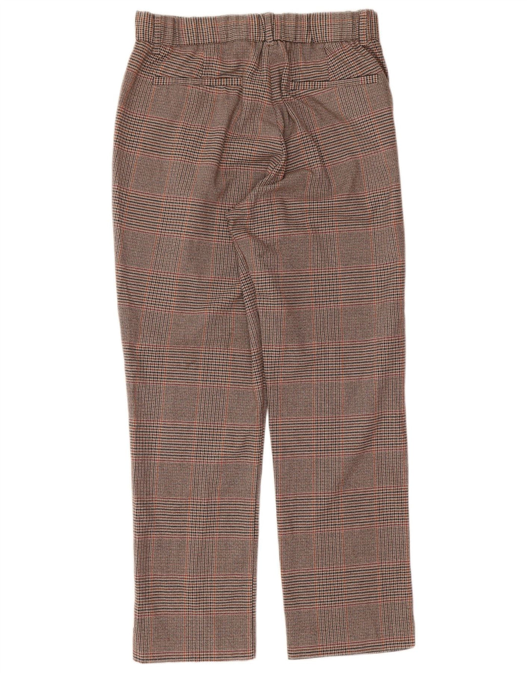 Pantalon court droit femme Zara Large W30 L24 pied de poule marron