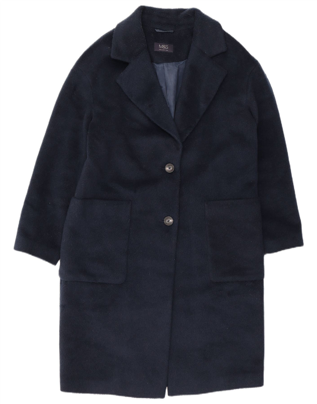 Marks & Spencer Manteau pour femme UK 12 Medium Bleu marine Polyester