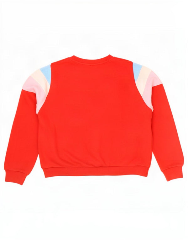 Levi's Sweat-Shirt Oversize Femme UK 14 Rouge Moyen Colourblock