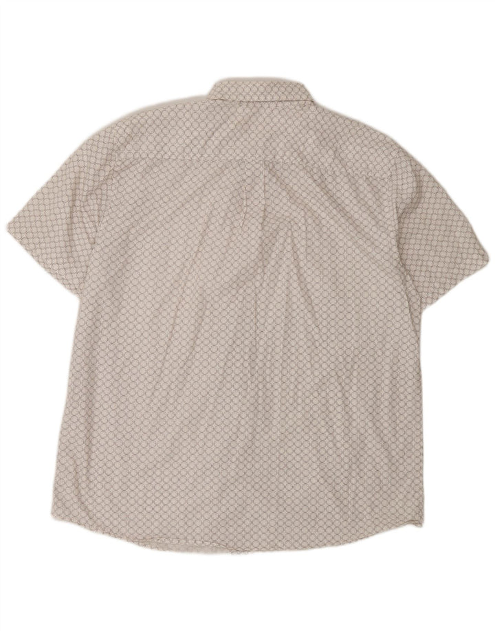 Mossimo Chemise à Manches Courtes Homme XL Blanc Géométrique Coton