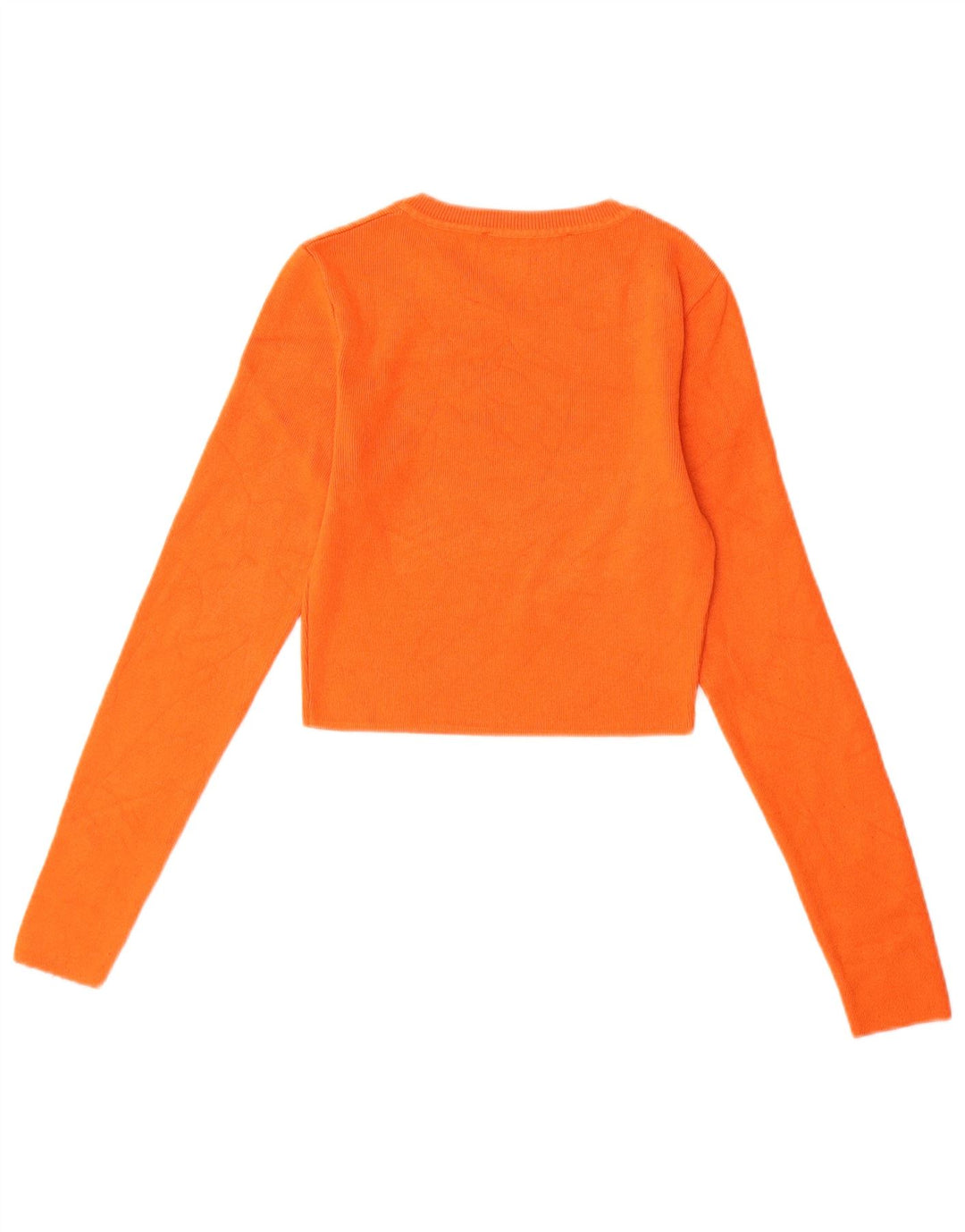 ZARA Pull court à col bateau pour femme UK 8 Small Orange