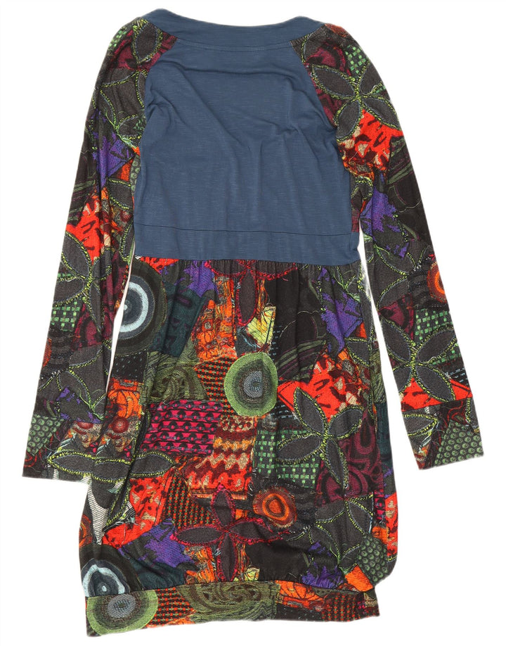 Desigual Robe fourreau graphique pour femme UK 12 Medium Multicolore Géométrique