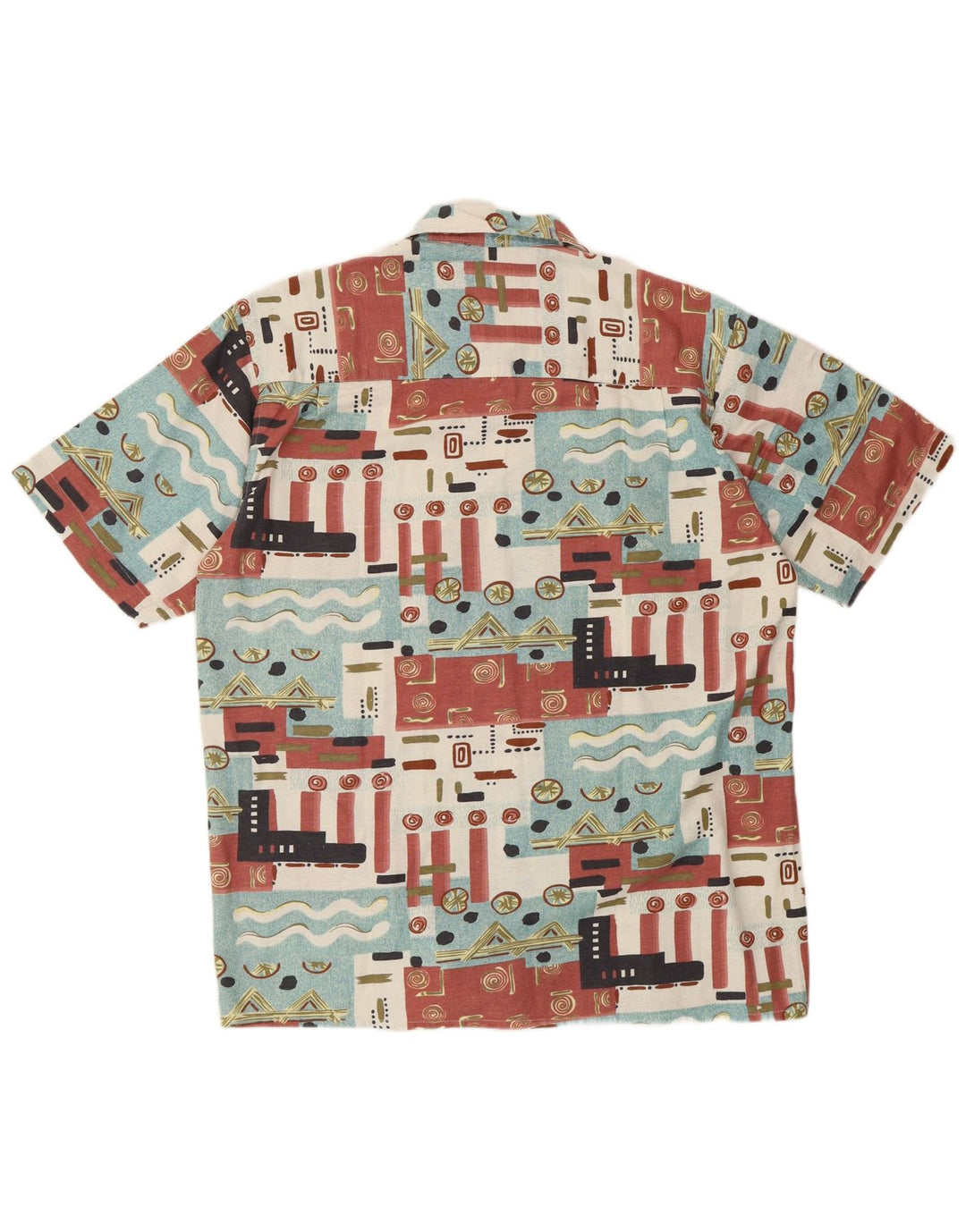 BROADWAY Chemise Manches Courtes Homme Taille 39/40 Medium Multicolore Géométrique