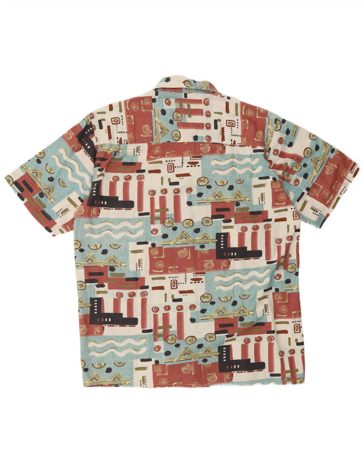 BROADWAY Chemise Manches Courtes Homme Taille 39/40 Medium Multicolore Géométrique