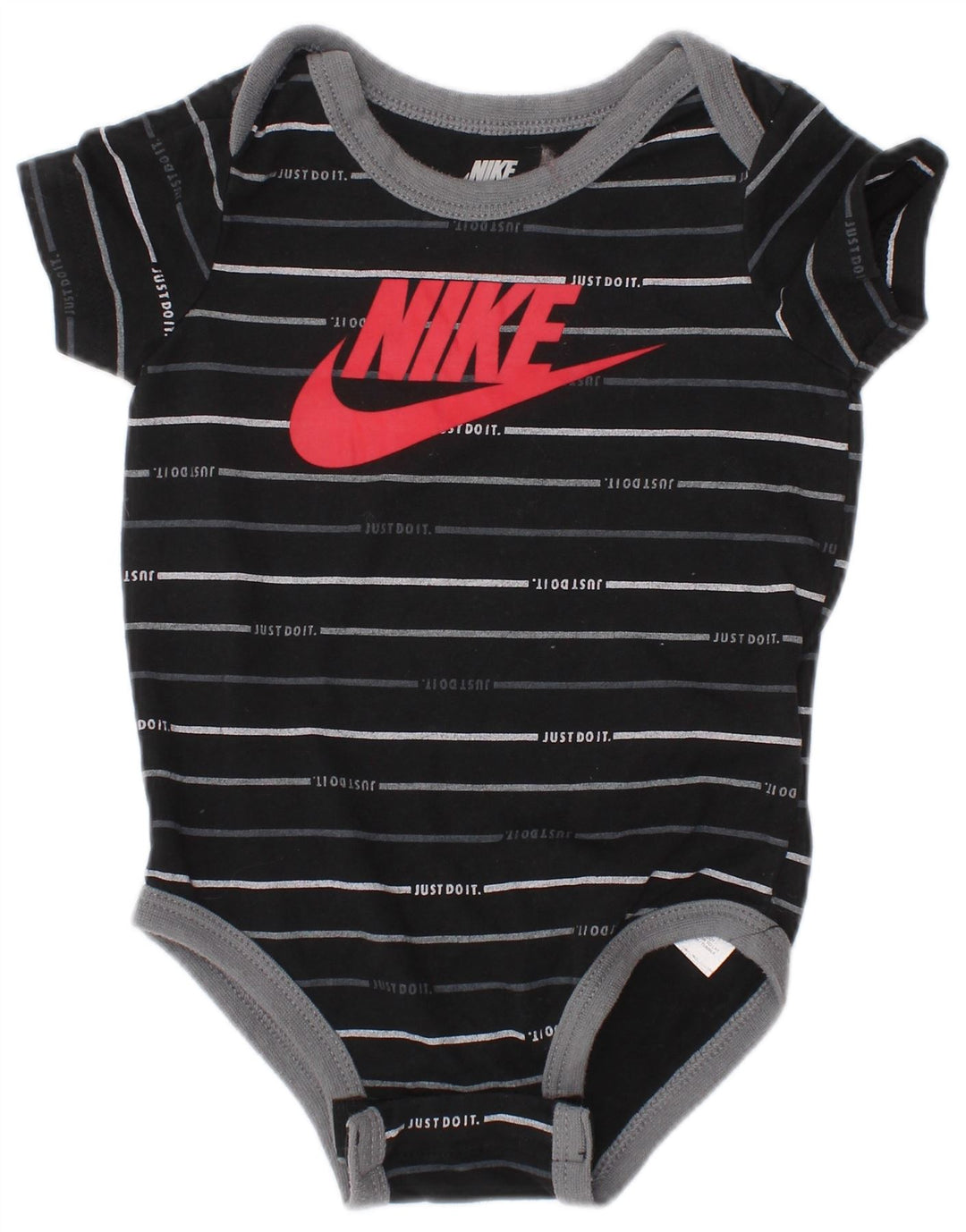 NIKE Body graphique pour bébé garçon 6-9 mois en coton rayé noir