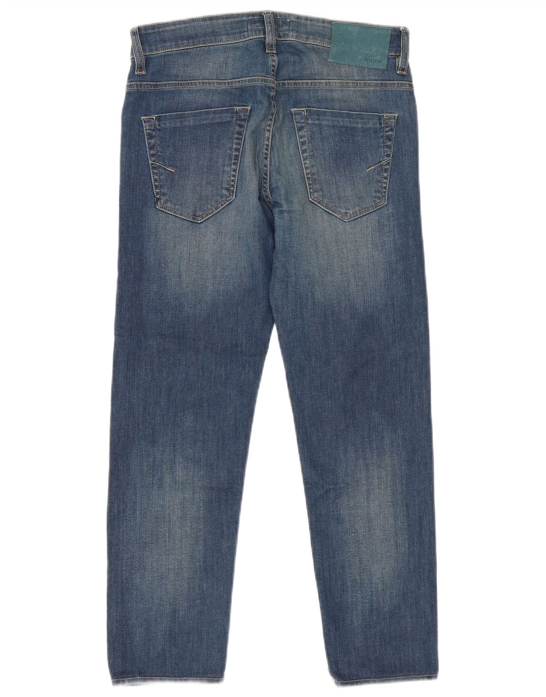 SIVIGLIA Jean Court Femme W30 L26 Bleu Coton