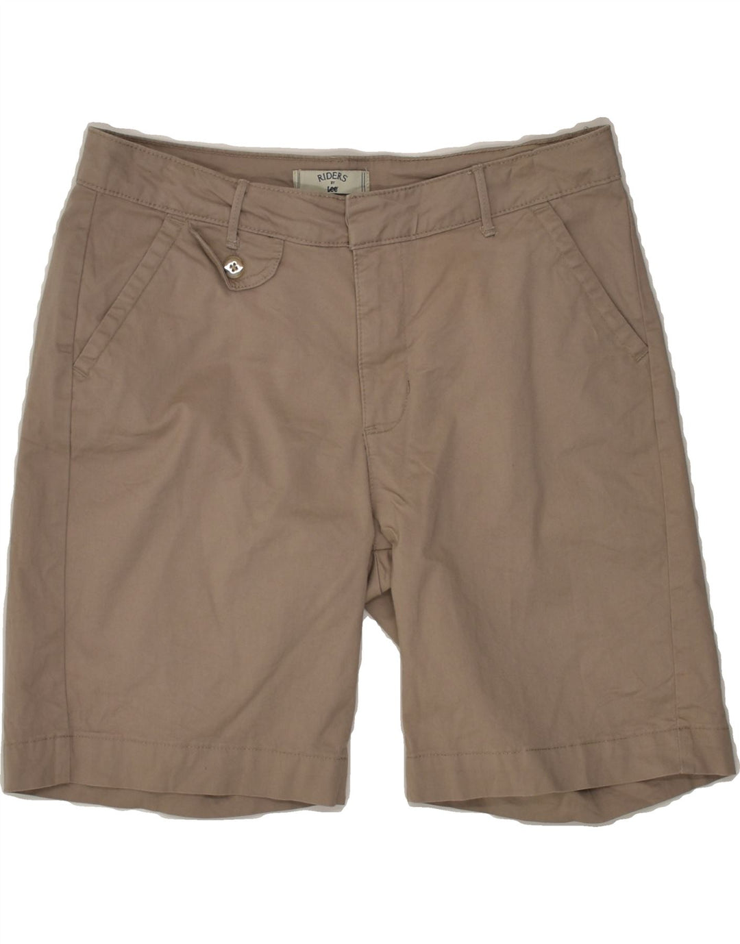 LEE Womens Casual Shorts US 10 Large W30  Beige Cotton | Vintage Lee | Thrift | Second-Hand Lee | Used Clothing | Messina Hembry 